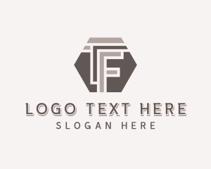 Hexagon - Hexagonal Company Letter F logo design