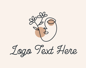 Lady - Flower Face Cosmetics logo design