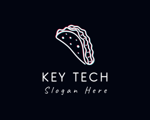 Glitch Taco Snack logo design