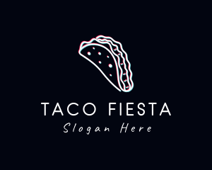Taco - Glitch Taco Snack logo design