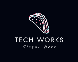 Glitch Taco Snack logo design