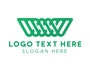 Web Solutions - Abstract W Pattern logo design