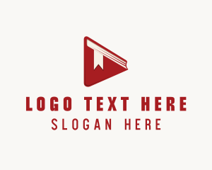 Start - Book Play Button logo design