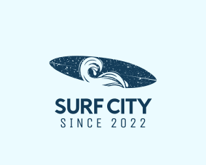 Surf Board Summer Waves logo design