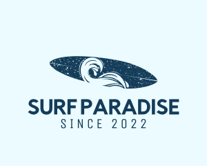 Surf Board Summer Waves logo design