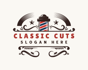 Barber Grooming Barbershop logo design