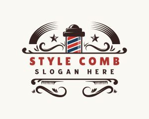 Barber Grooming Barbershop logo design