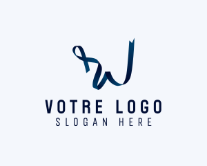 Alterations - Elegant  Ribbon Letter W logo design