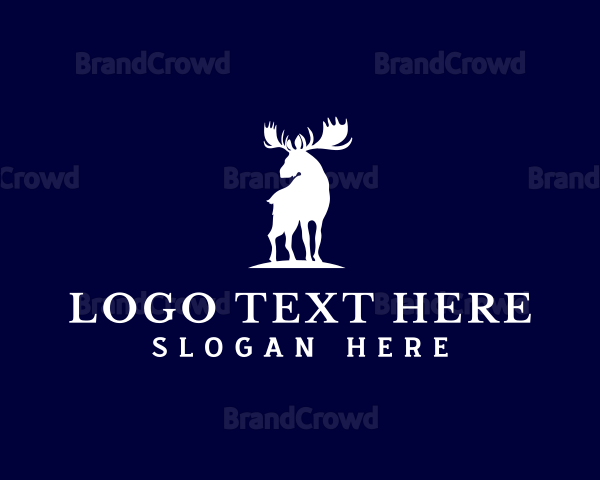 Moose Deer Animal Logo