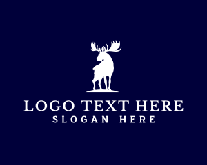 Nature - Moose Deer Animal logo design