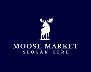 Moose Deer Animal logo design