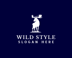 Moose Deer Animal logo design