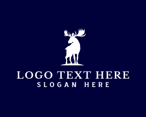 Moose Deer Animal Logo