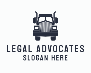 Truck - Armored Trailer Truck logo design