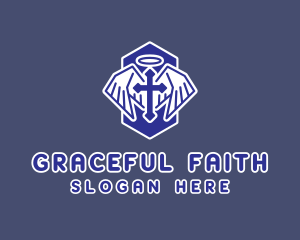 Christianity - Christianity Blue Crucifix logo design