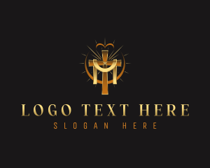 Three Crosses - Holy Sacred Cross logo design