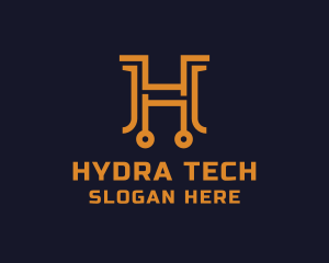 Modern Tech Letter H logo design