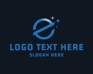 Modern - Blue Modern Letter E logo design