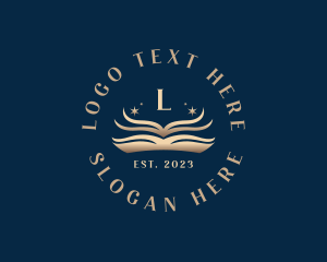 Study - Reading Book Education logo design