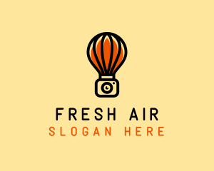 Camera Hot Air Balloon logo design