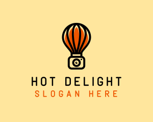 Camera Hot Air Balloon logo design