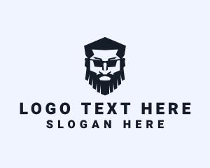 Hippy - Masculine Beard Guy logo design