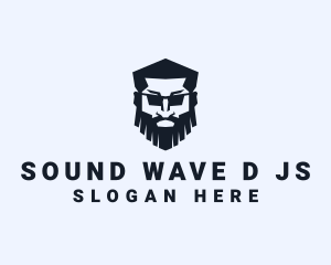 Hippy - Masculine Beard Guy logo design