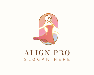 Posture - Elegant Woman Dress logo design