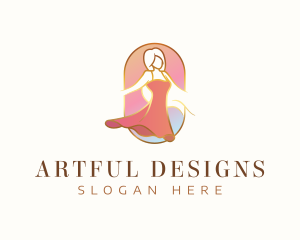 Elegant Woman Dress logo design