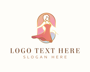 Elegant Woman Dress Logo