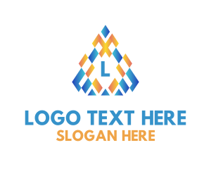 Cmyk - Geometric Abstract Triangle Letter logo design