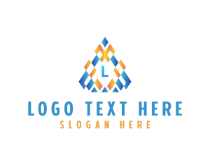 Heptagon - Geometric Abstract Triangle logo design
