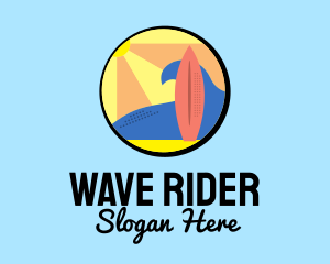 Surfboard - Retro Surfing Surfboard logo design