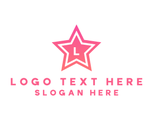 Pink Girl - Entertainment Star Letter logo design