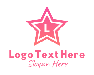 Public Relations - Entertainment Star Letter logo design