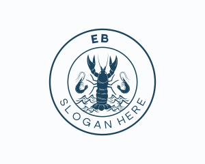 Lobster Shrimp Seafood Logo