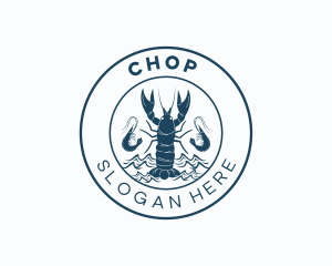 Lobster Shrimp Seafood Logo