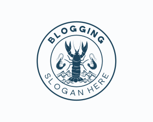 Lobster Shrimp Seafood logo design