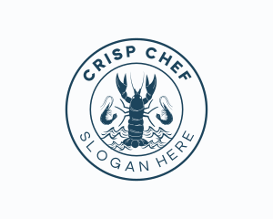 Lobster Shrimp Seafood logo design