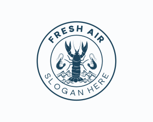 Lobster Shrimp Seafood logo design