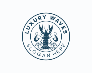 Lobster Shrimp Seafood logo design