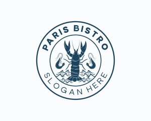 Lobster Shrimp Seafood logo design