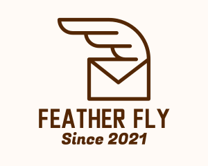 Feather Wing Envelope logo design