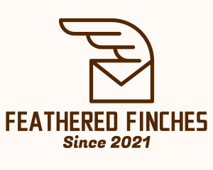 Feather Wing Envelope logo design