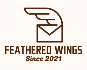 Feather Wing Envelope logo design