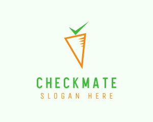 Carrot Check Vegetable logo design