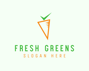 Vegetable - Carrot Check Vegetable logo design