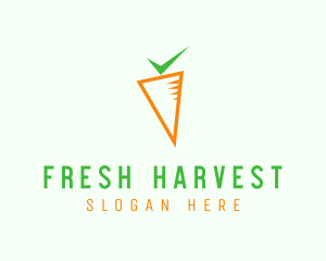 Veggie - Carrot Check Vegetable logo design