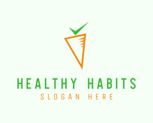 Carrot Check Vegetable logo design