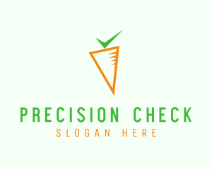 Carrot Check Vegetable logo design